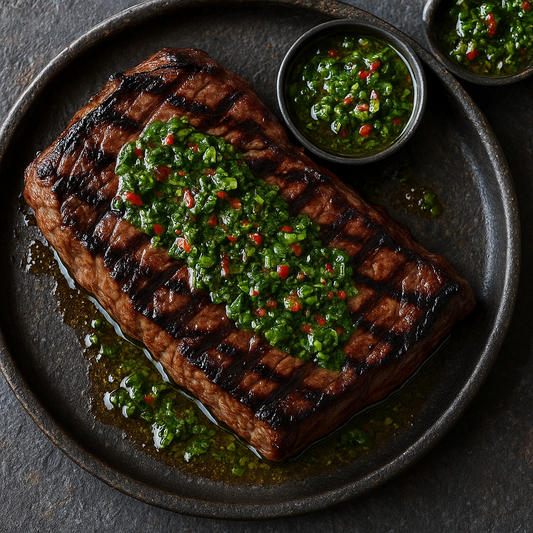 🥩 Charcoal-Grilled Argentinian Steak with Chimichurri