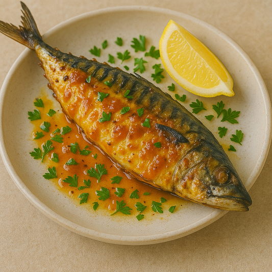 🐟 Grilled Mackerel with Apricot & Lemon Baste