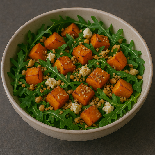 🎃 Roast Pumpkin & Feta Salad with Macadamia Dukkah