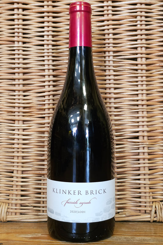 Klinker Brick, 'Farrah' Syrah, Lodi AVA, 2020