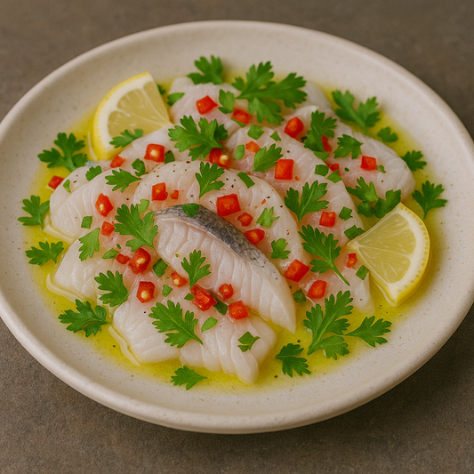 🐟 Ceviche-Style Sea Bass with Lemon, Coriander & Chilli