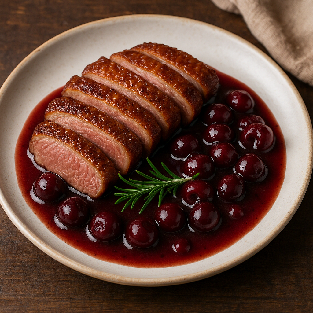 🦆 Roast Duck with Sour-Cherry Sauce