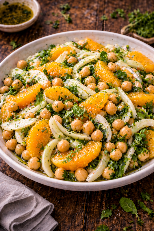 Chickpea, Fennel and Orange Salad with Herbs