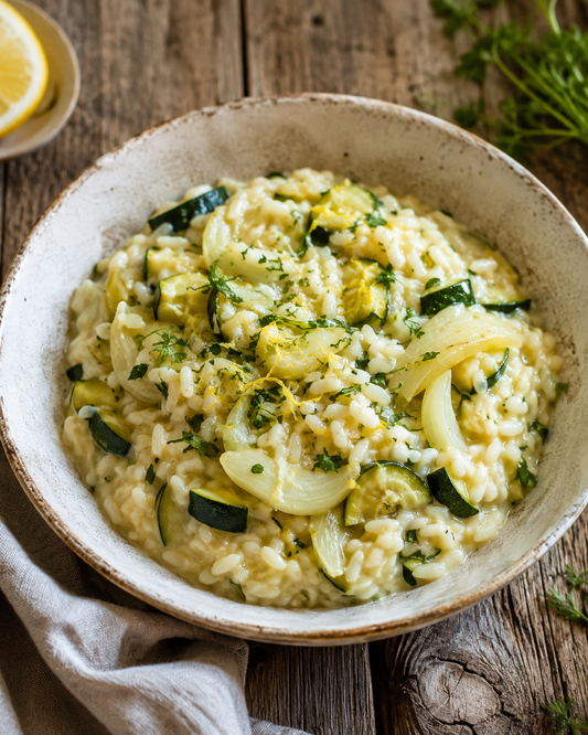 Fennel, courgette and lemon risotto