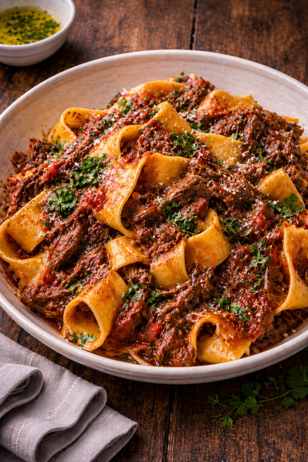Slow-cooked beef ragù with pappardelle
