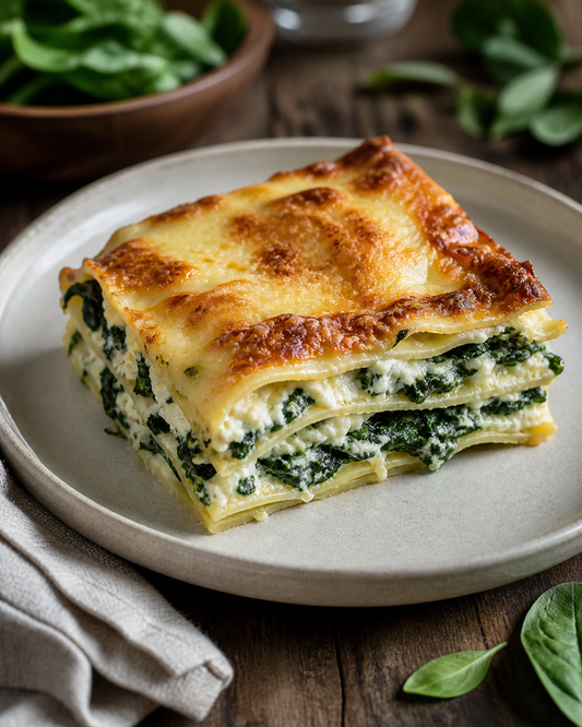 Spinach and ricotta lasagne