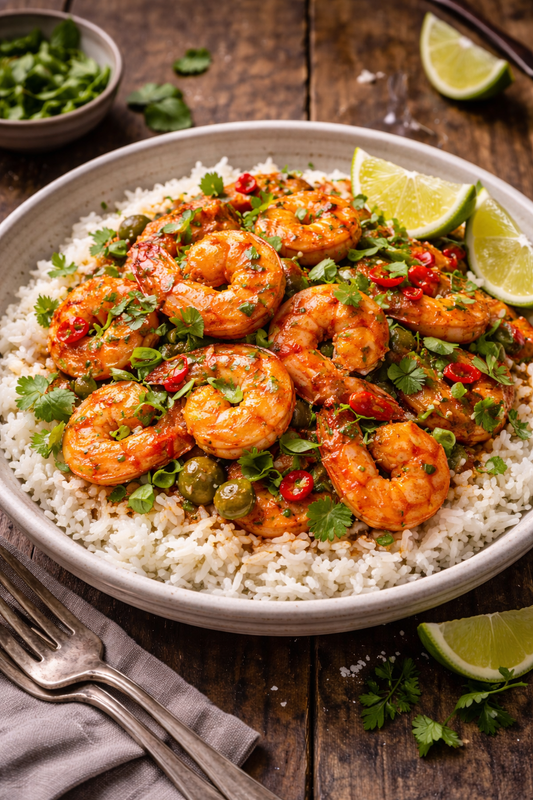 Thai-Style Chilli and Lime Prawns with Jasmine Rice