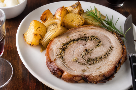 Tuscan-style porchetta with fennel, garlic and rosemary potatoes