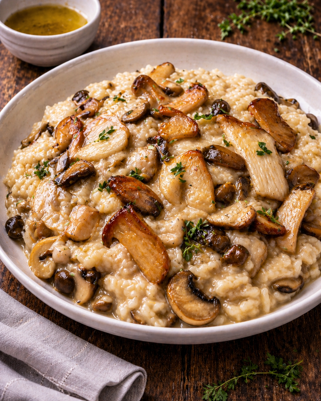 Wild mushroom and taleggio risotto