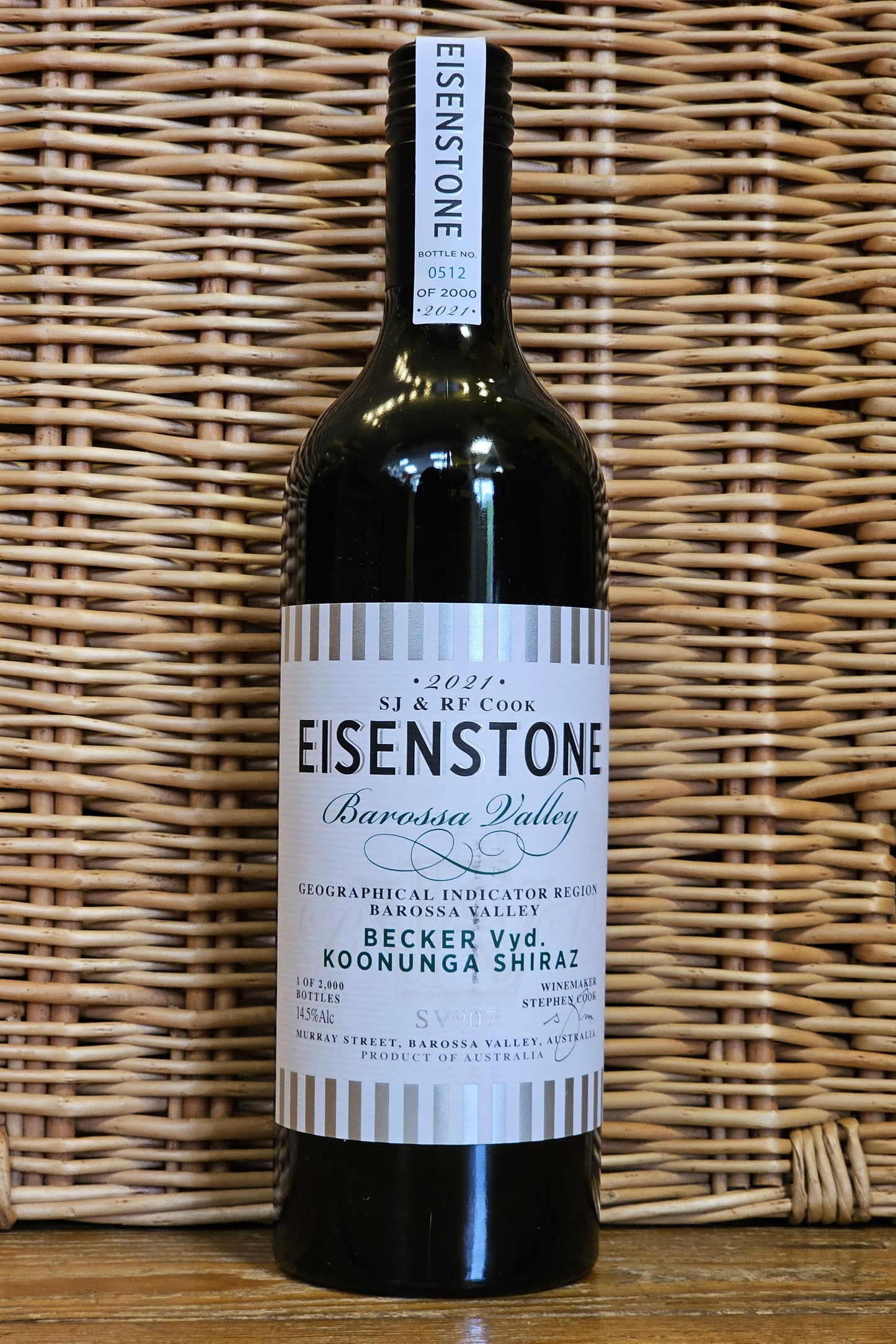 Eisenstone, ‘Becker Vineyard’ Koonunga Shiraz, 2021